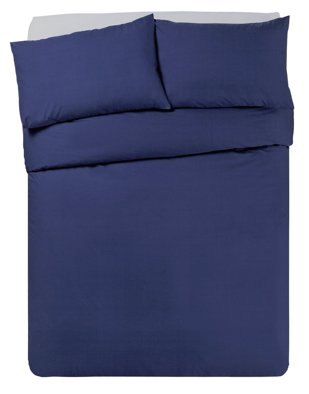 Habitat Cotton Rich 180 TC Plain Navy Bedding Set - Double