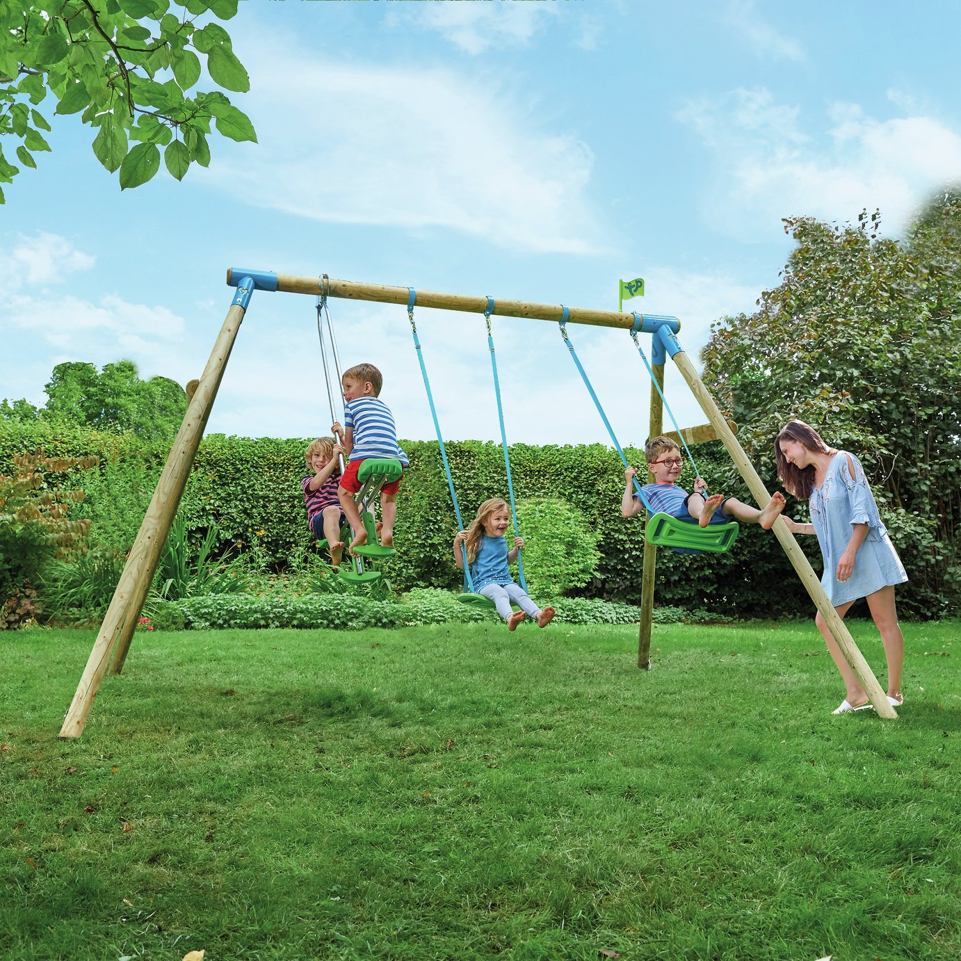 tp snowdonia wooden swing set