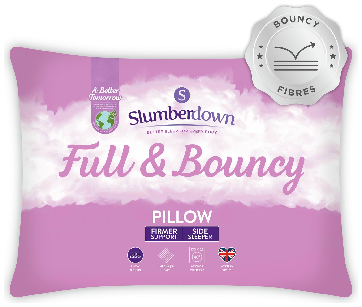 Slumberdown Full and Bouncy Firm Pillow