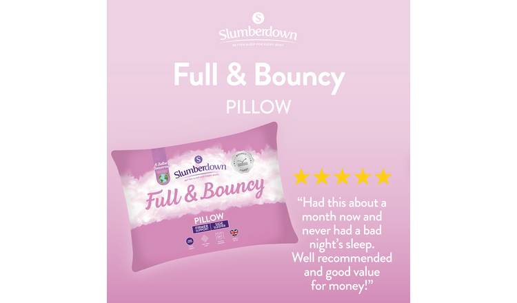 SLUMBERDOWN Slumberdown Bouncy Pillows x 2 White MEDIUM SUPPORT 15.99 FOR 2 PK 