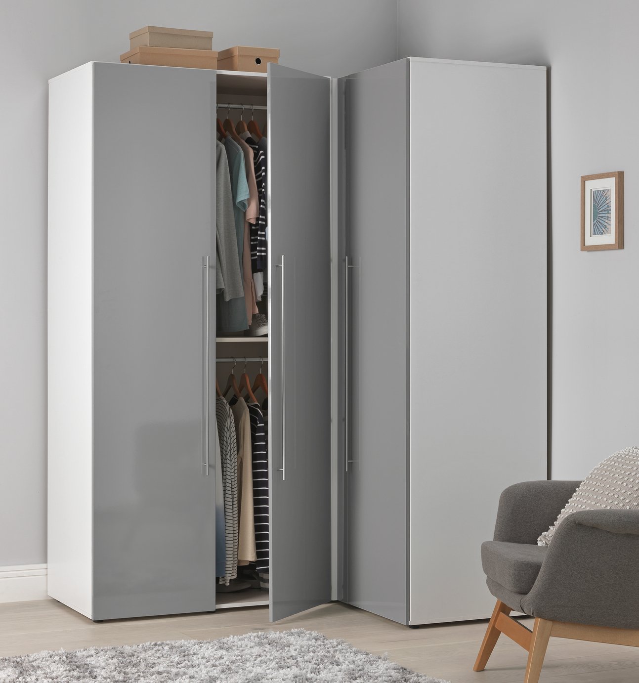 Argos Home Atlas Grey Gloss Corner Unit Review