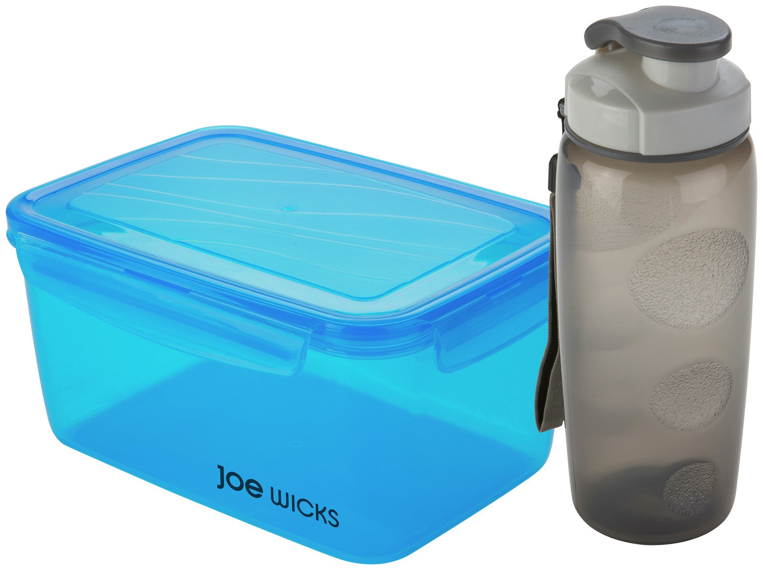 packed lunch box with bottle