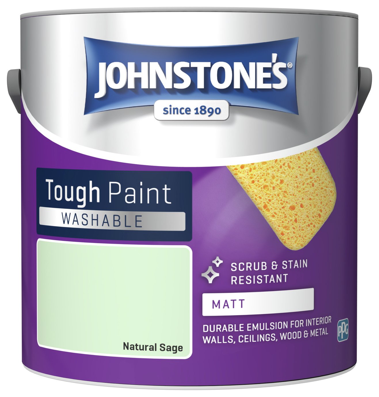 Johnstone's Washable Paint 2.5L - Natural Sage