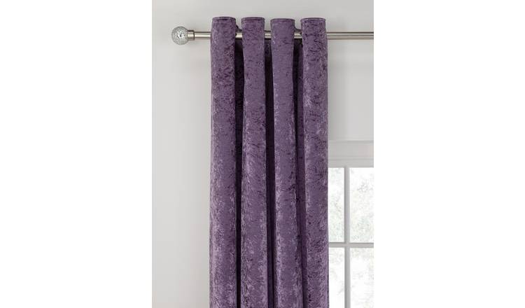 Buy Argos Home Velvet Lined Eyelet Curtain 168x229cm Mauve