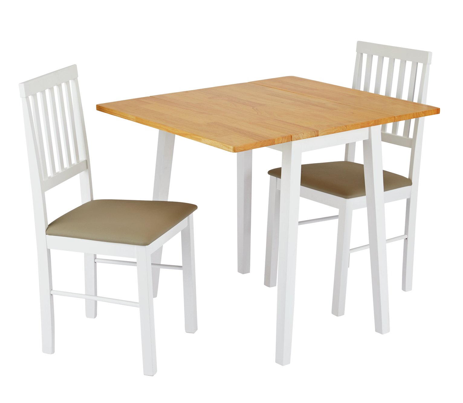 Argos Home Kendal Solid Wood Extending Table & 2 Chairs