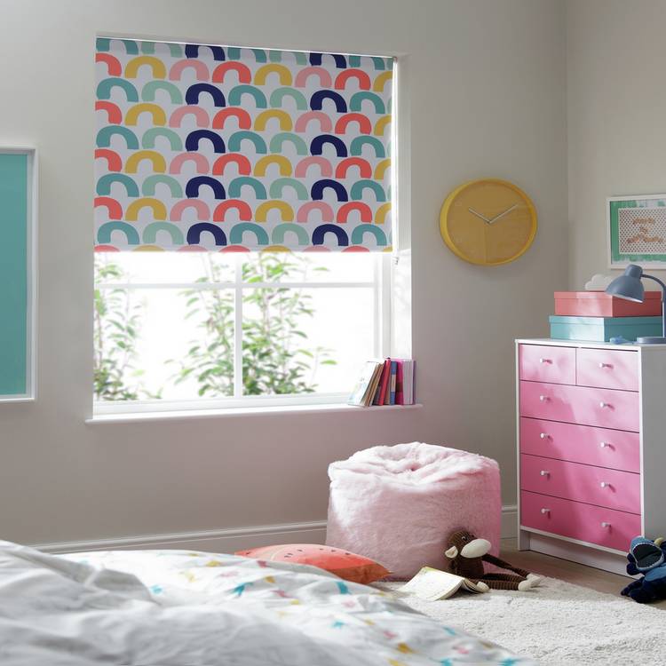 Habitat Kids Rainbow Blackout White Roller Blind - 180cm 0