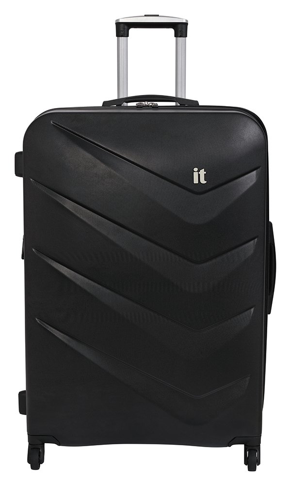 it Luggage Large Expandable 4 Wheel Hard Suitcase - Black