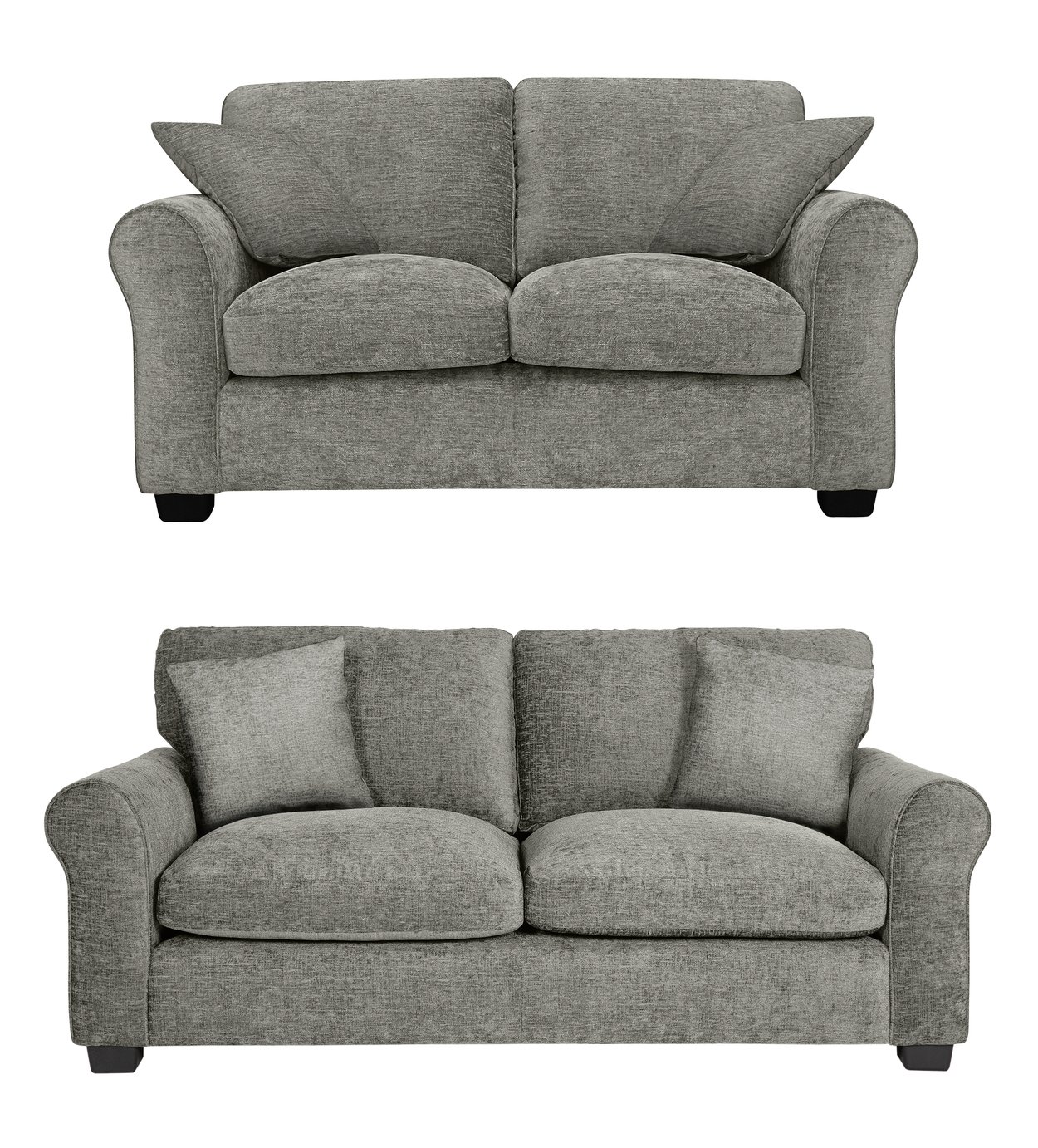 Argos Home Tammy Fabric 2 Seater and 3 Seater Sofa - Mink