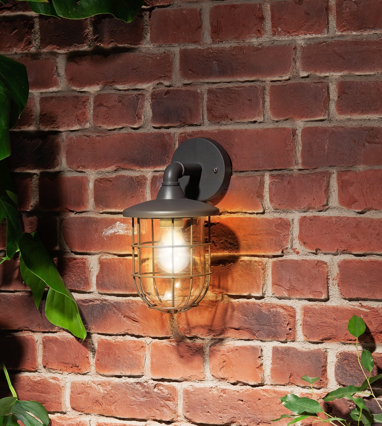 Argos Home Indira Grey Outdoor Cage Wall  Lantern