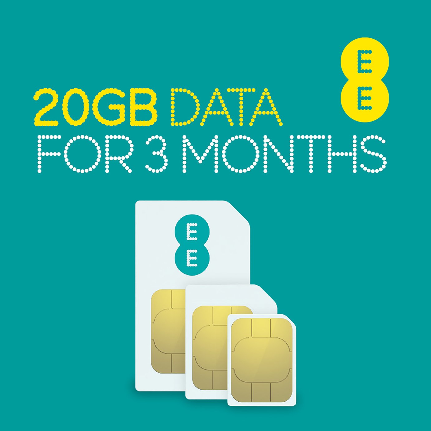 EE 4G 20GB Pay As You Go Data SIM Card