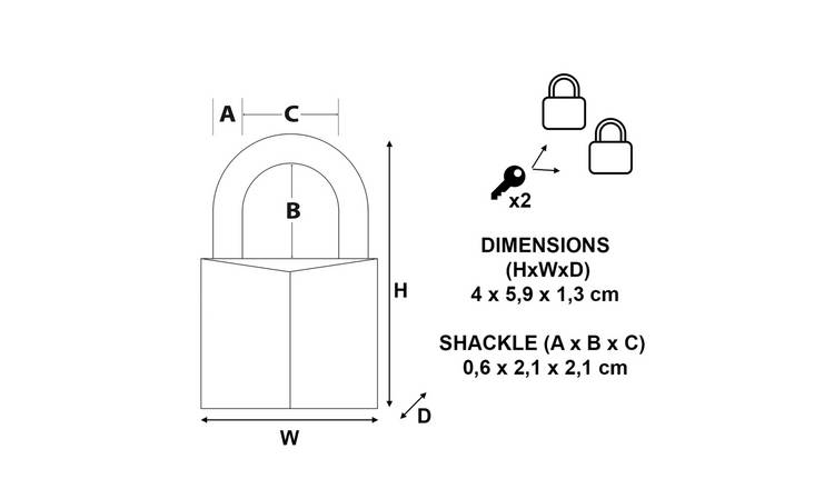 Tsa cheap padlock argos