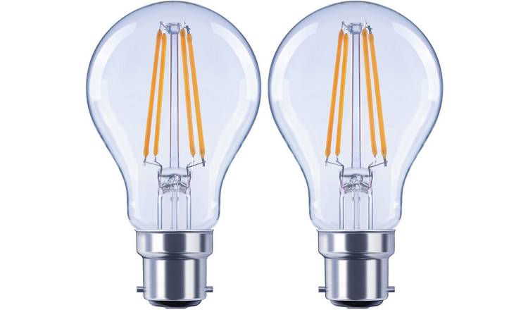 Buy Argos Home 7W LED Standard Filament BC Light Bulb - 2 Pack | Light