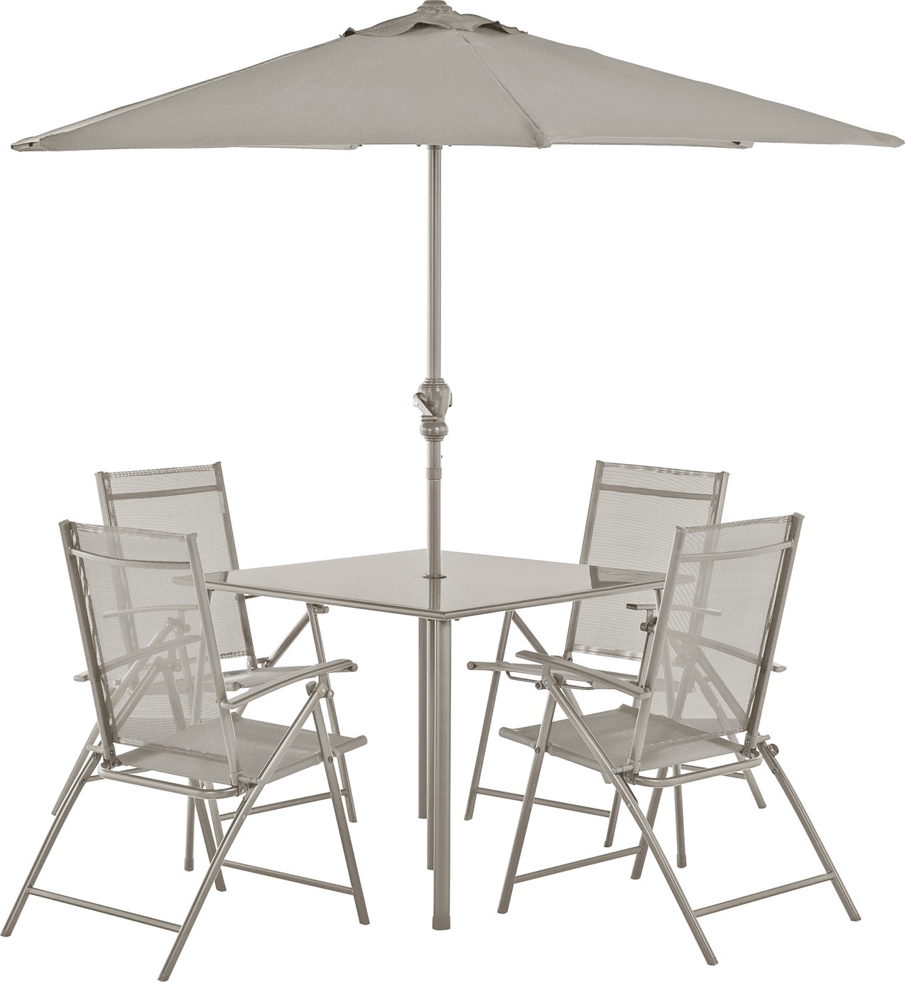 Argos Home Milan 4 Seater Patio Set - Mink