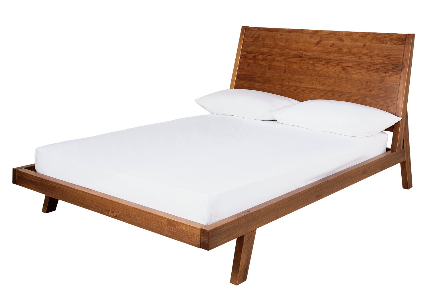 Walnut double deals bed frame