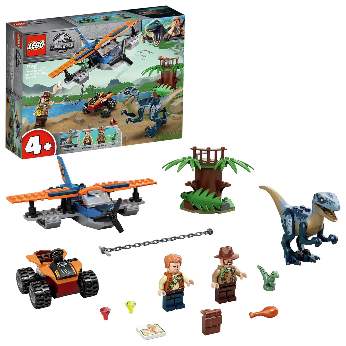 LEGO Jurassic World Velociraptor Biplane Rescue Set Review