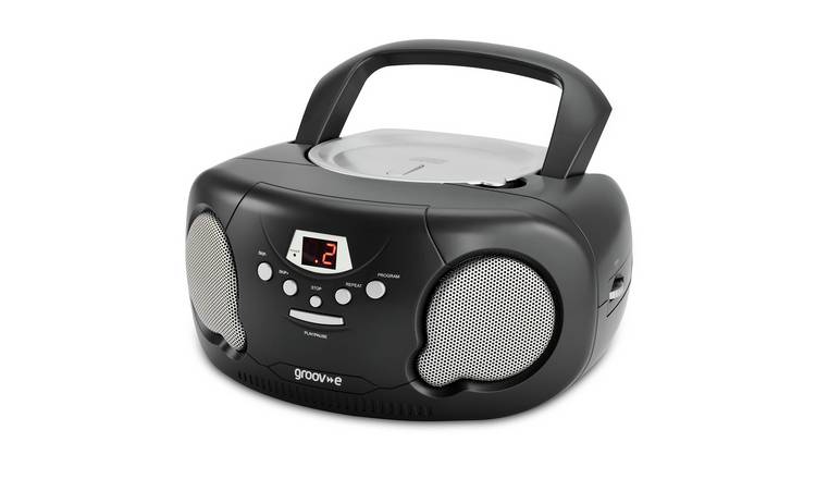 Buy Groov-e Boombox CD Player with Radio - Black | CD players | Argos