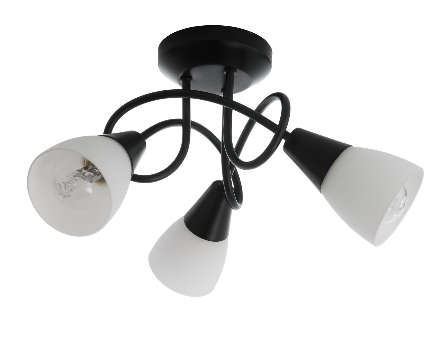 Argos Home Curico Black Opal Glass 3 Light Ceiling Light Review