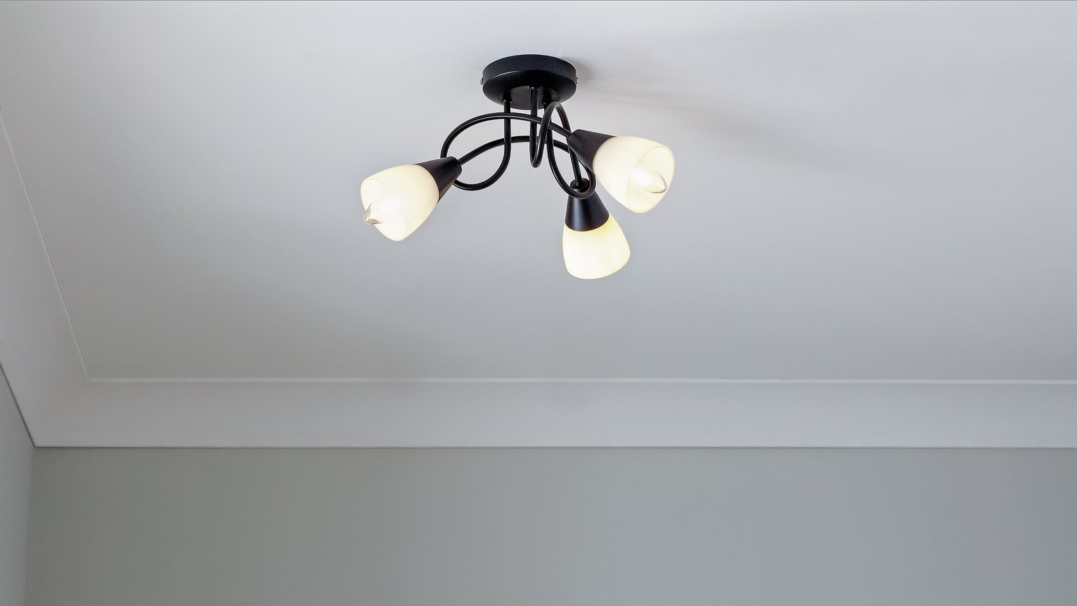 Argos Home Curico Black Opal Glass 3 Light Ceiling Light Review