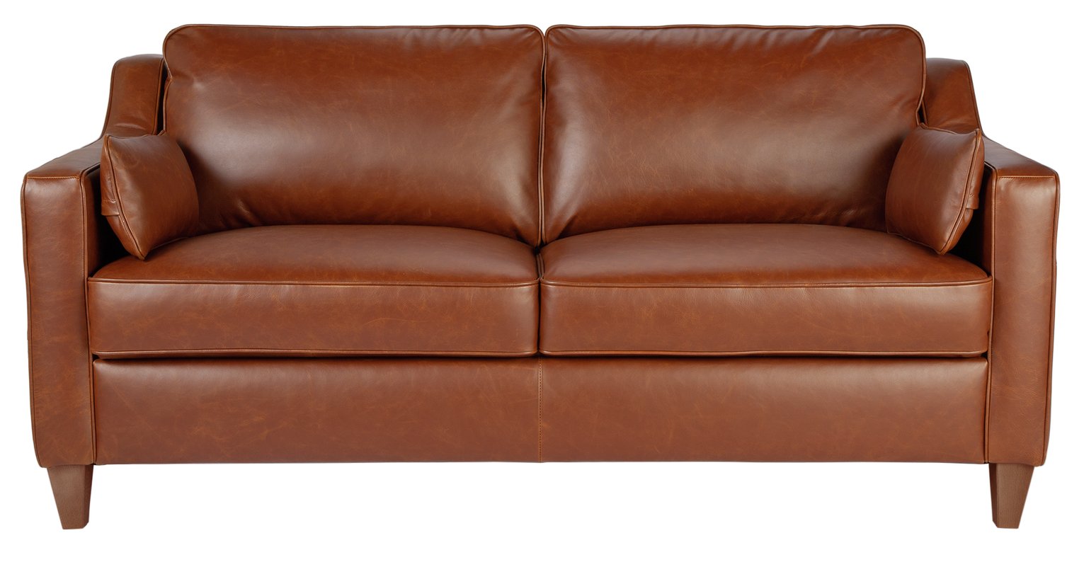 Argos Home Drury Lane 3 Seater Leather Sofa review