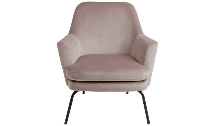 Buy Habitat Celine Velvet Accent Chair Pink Armchairs And Chairs Argos