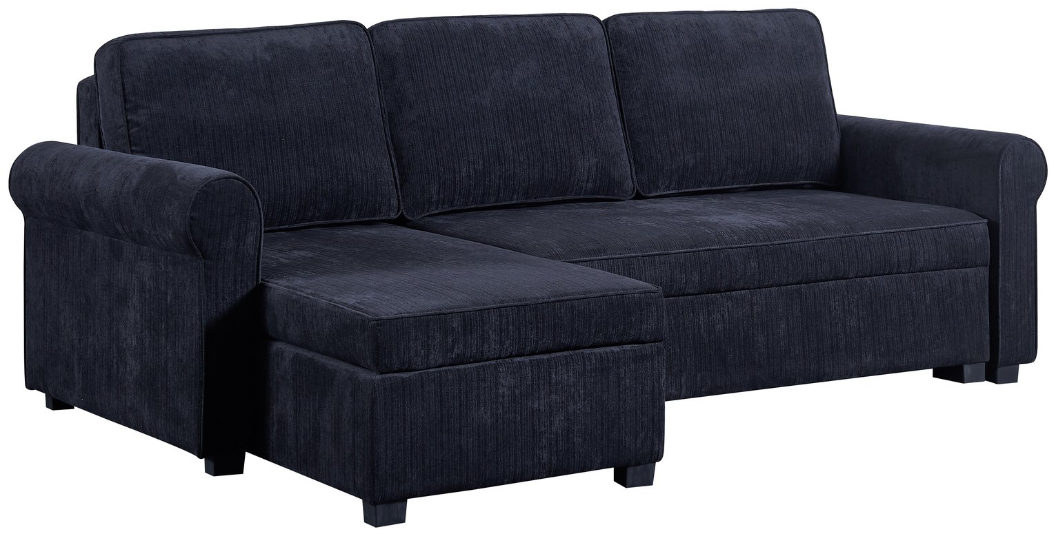 Argos Home Addie Reversible Corner Velvet Sofa Bed -Charcoal Review