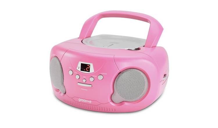 Buy Groove Boombox CD Player with Radio Pink CD players Argos