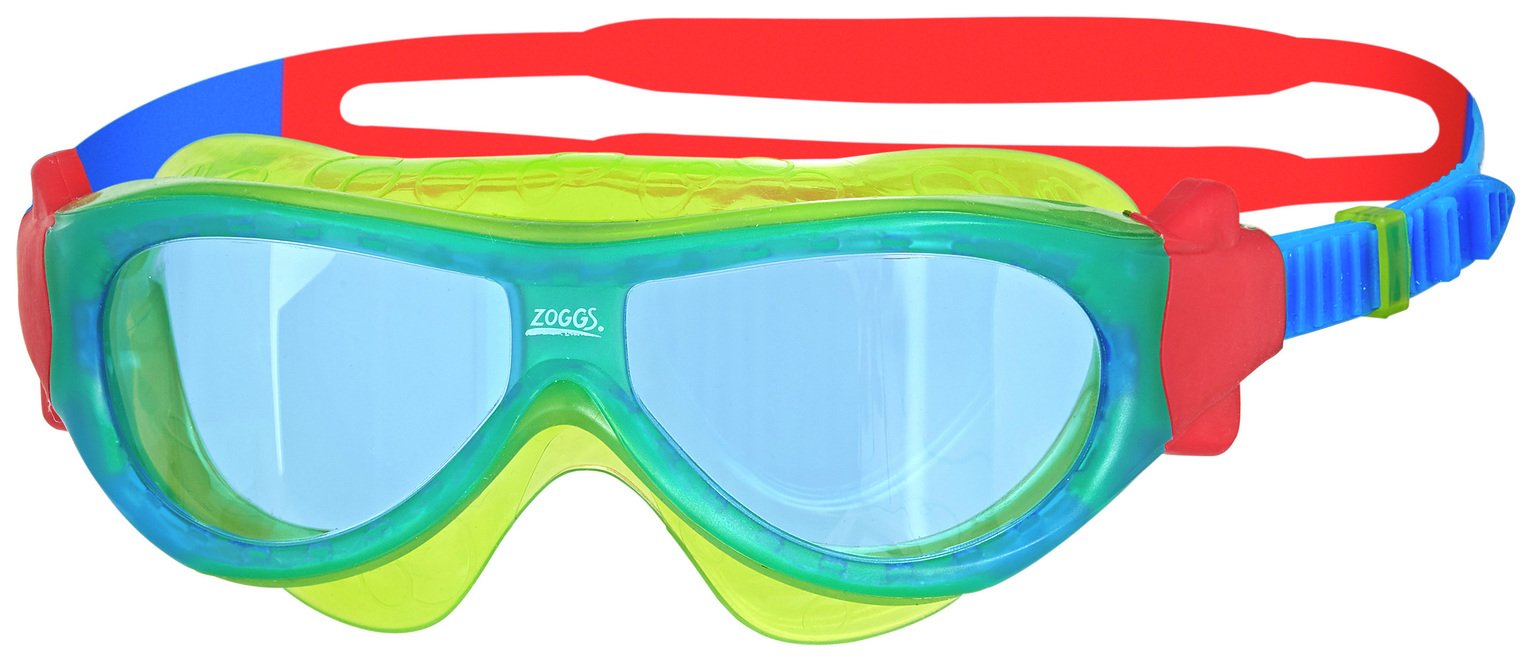 Zoggs Phantom Kid's Mask Swimming Goggles - Green and Blue