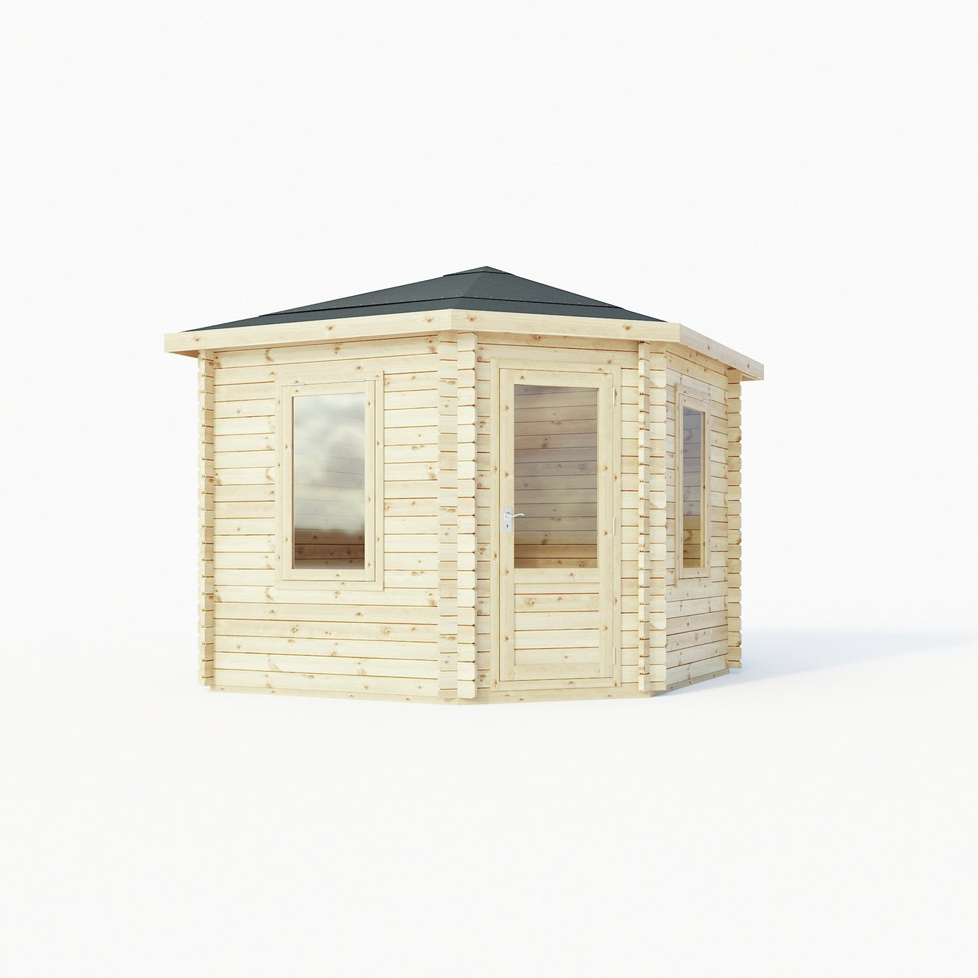 Mercia Wooden 15 x 12ft Single Glazed Corner Log Cabin