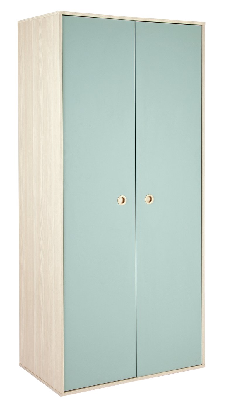 Argos Home Camden Blue & Acacia 2 Door Wardrobe