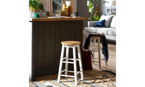 Habitat Pair of Wooden Bar stools Two Tone Lebanon Ubuy