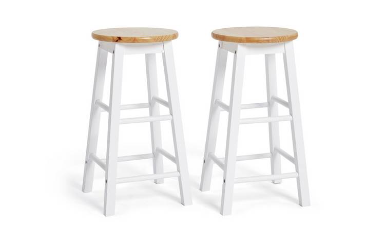 Stools Buy Habitat Pair of Wooden Bar stools - Two Tone | Bar stools | Argos