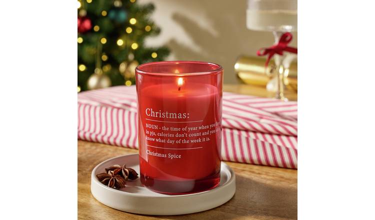 Argos Home Christmas Spice Red Candle