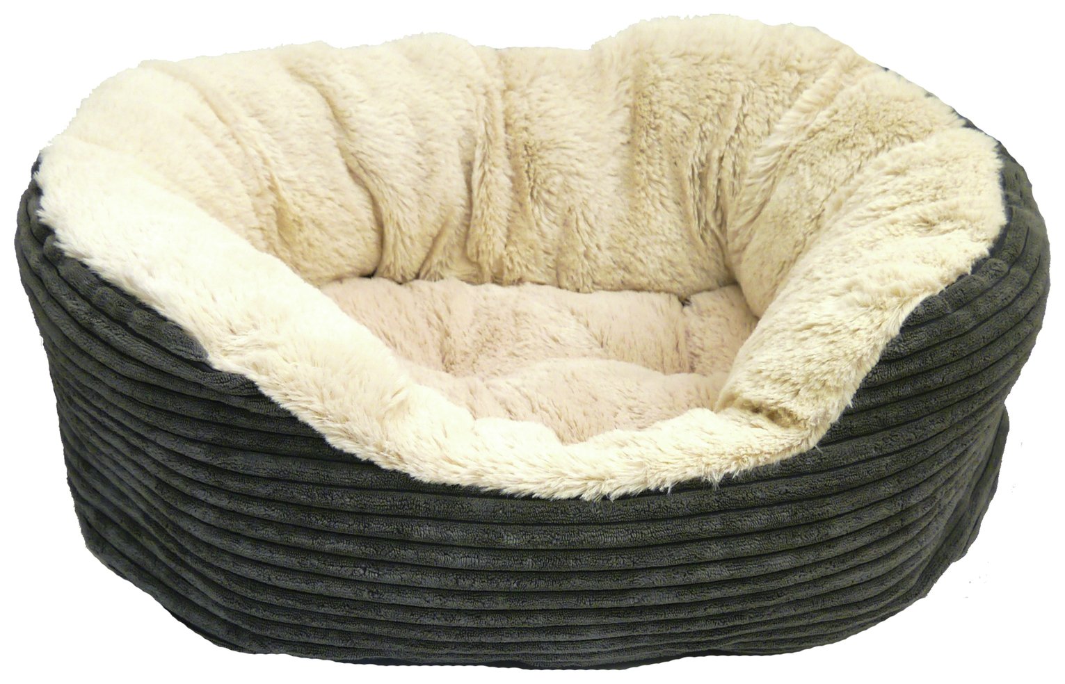 Rosewood Grey Jumbo Cord Plush Bed - Medium