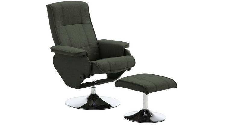 Buy Argos Home Rowan Fabric Swivel Chair with Footstool