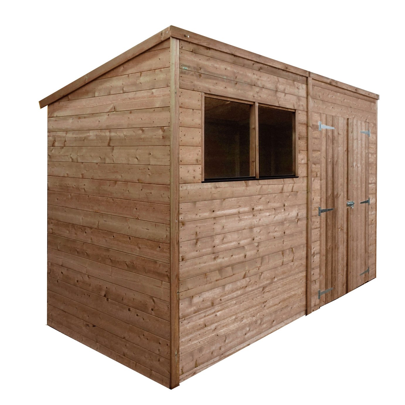 Mercia Wooden 10 x 8ft Shiplap 2 Glazed Window Shed