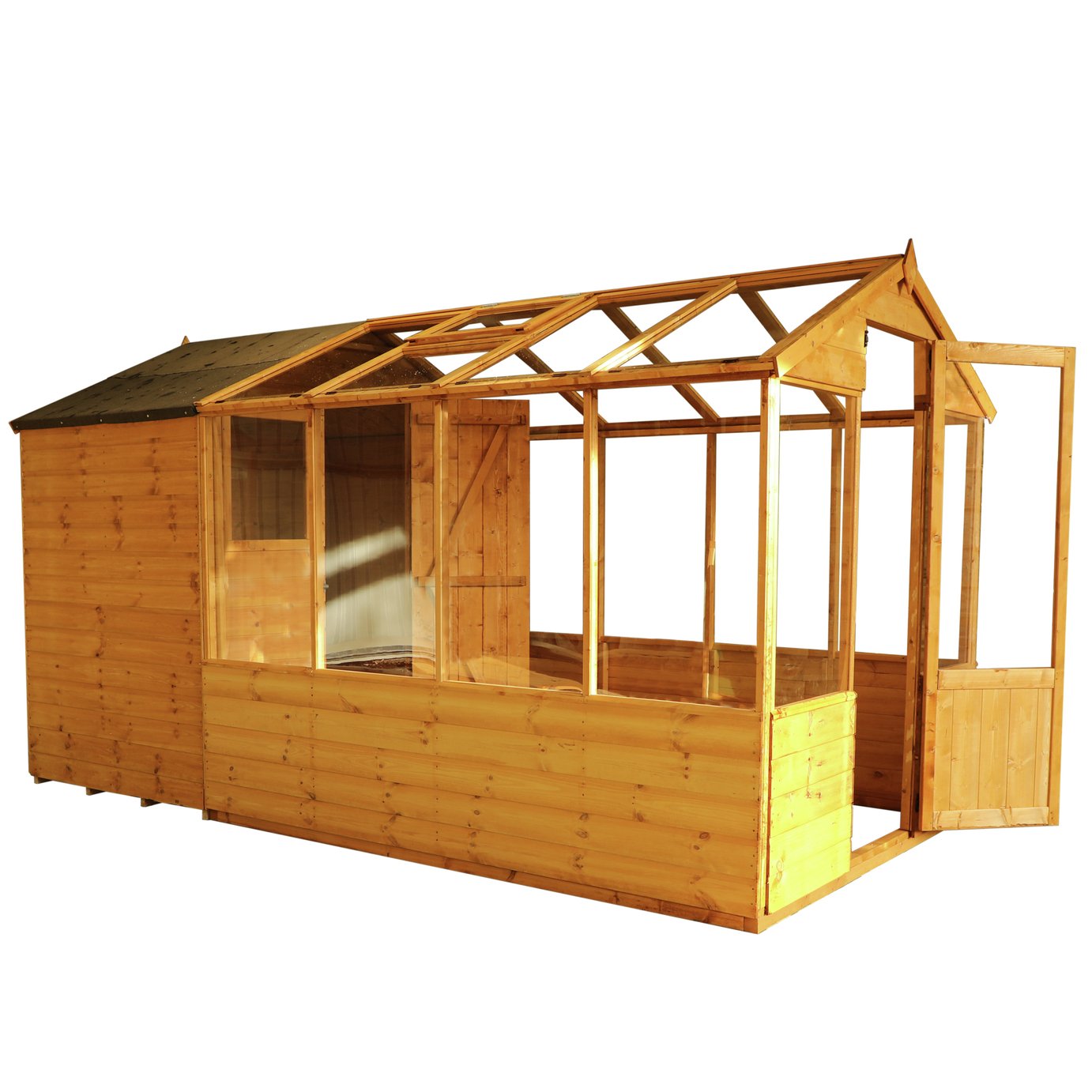 Mercia Wooden 12 x 6ft Greenhouse Combi Shed