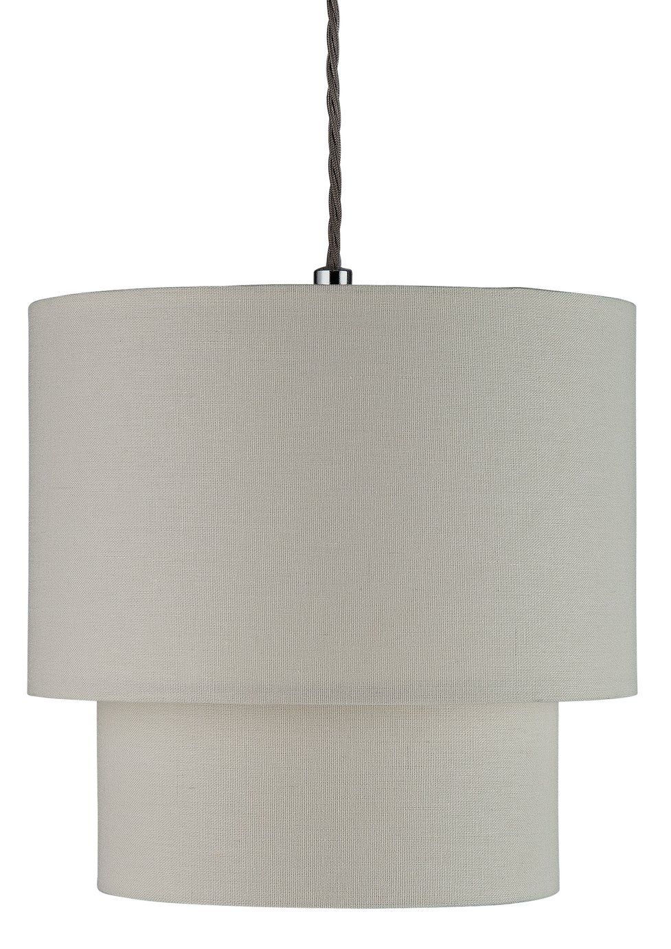 Argos Home Cream Linen Effect 2 Tier Lampshade