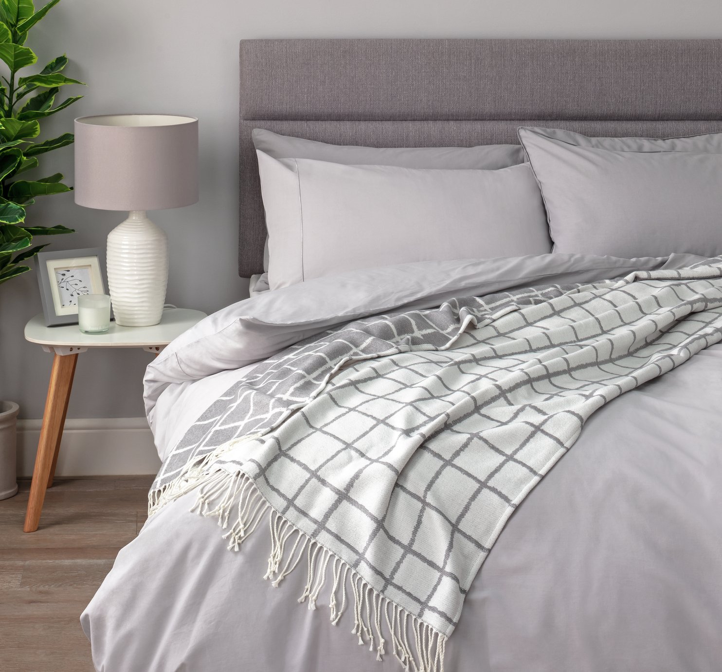Argos Home Check Grey Throw Reviews