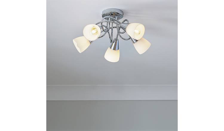 Chrome ceiling on sale rose argos