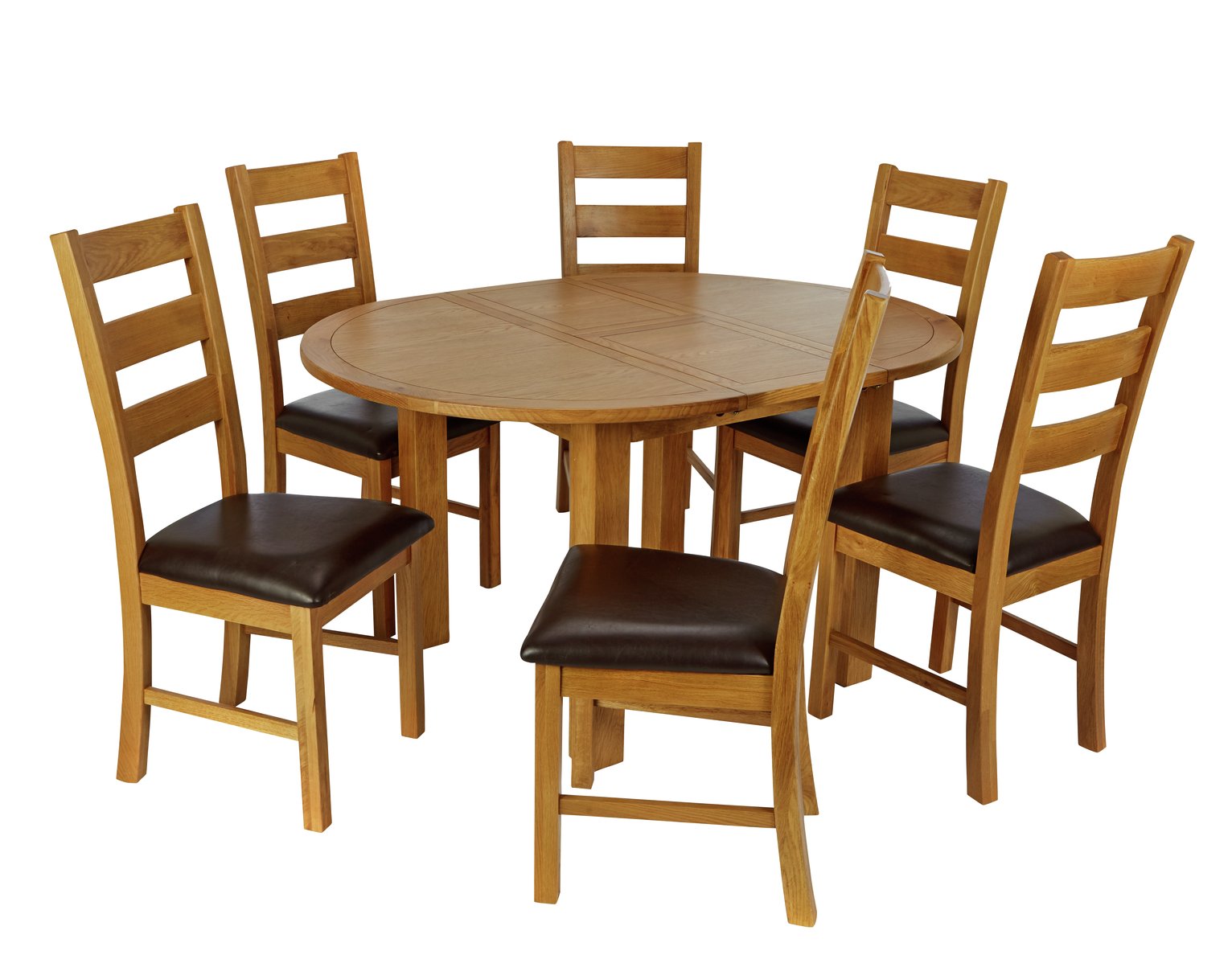 Argos Home Ashwell Oak Veneer Extending Table & 6 Chairs