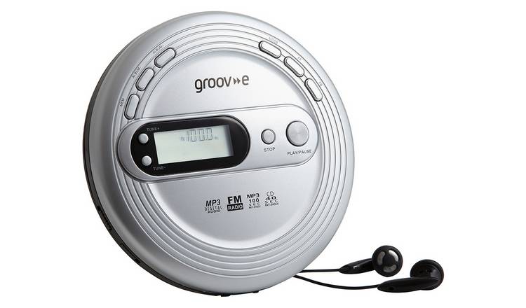 Groov-e Retro Personal CD Player - Silver 