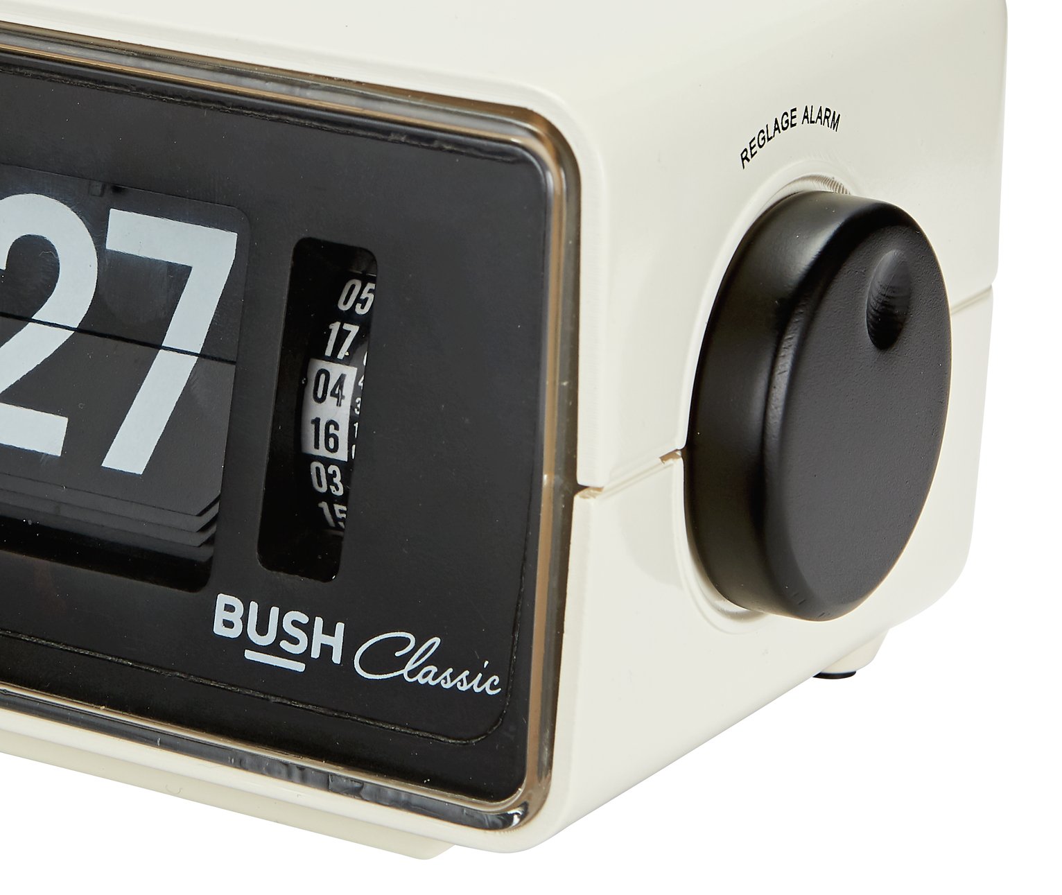 Bush Classic Flip Radio Alarm Clock - Cream