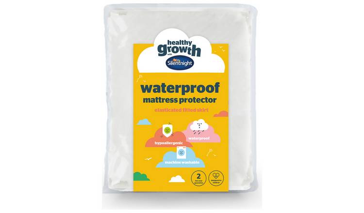 silentnight waterproof single mattress protector in white