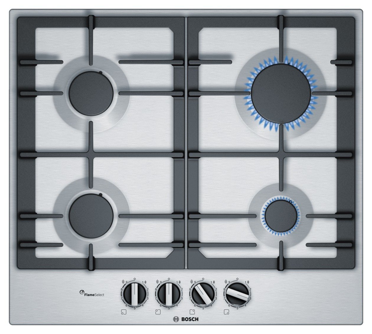 Bosch PCP6A5B90 Gas Hob - Stainless Steel