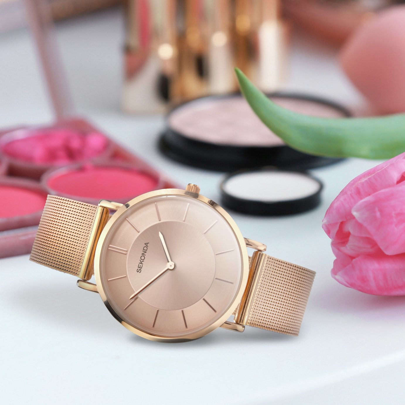 Sekonda Ladies Rose Gold Coloured Mesh Strap Watch Review