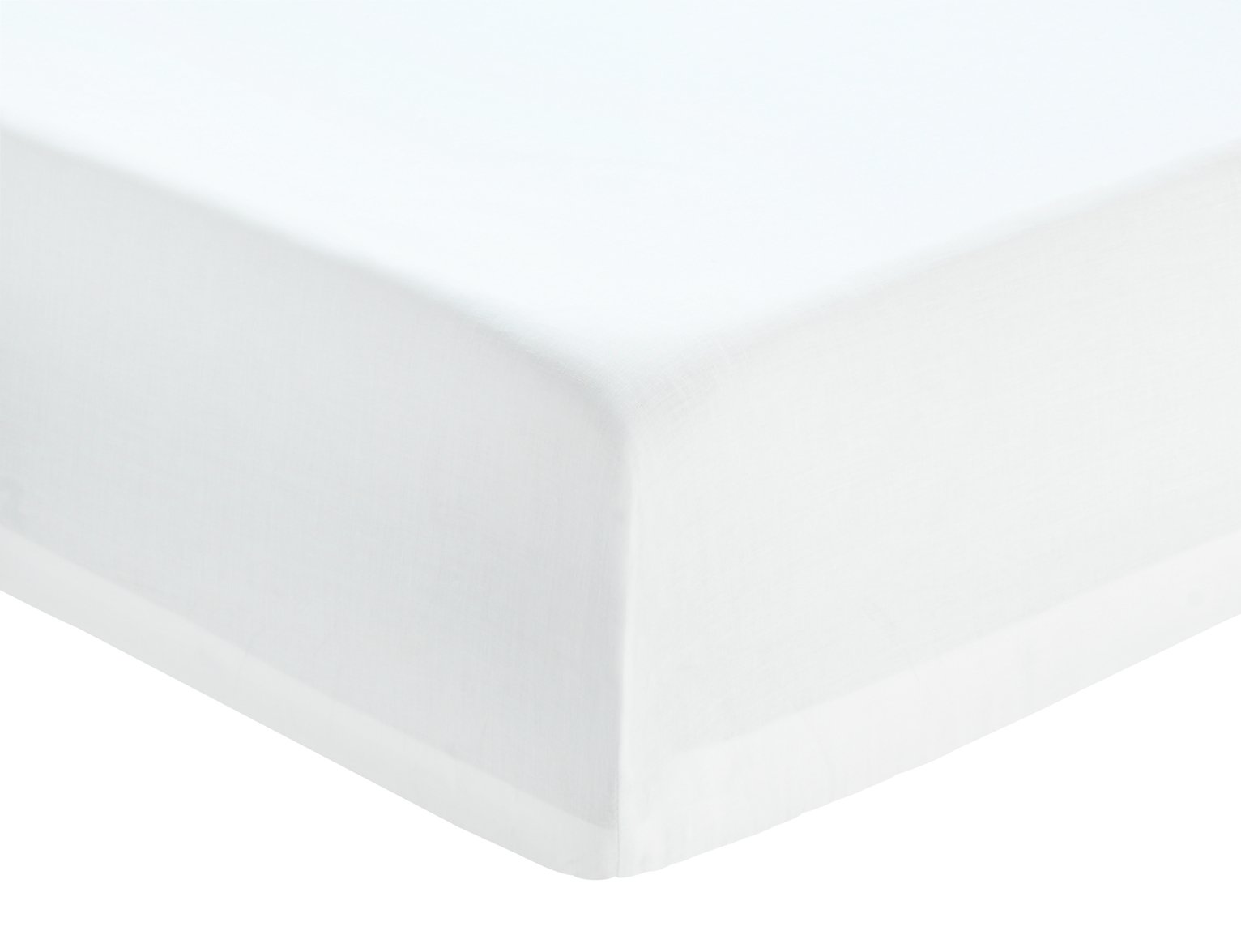 Habitat Easycare Plain White Fitted Sheet - Single
