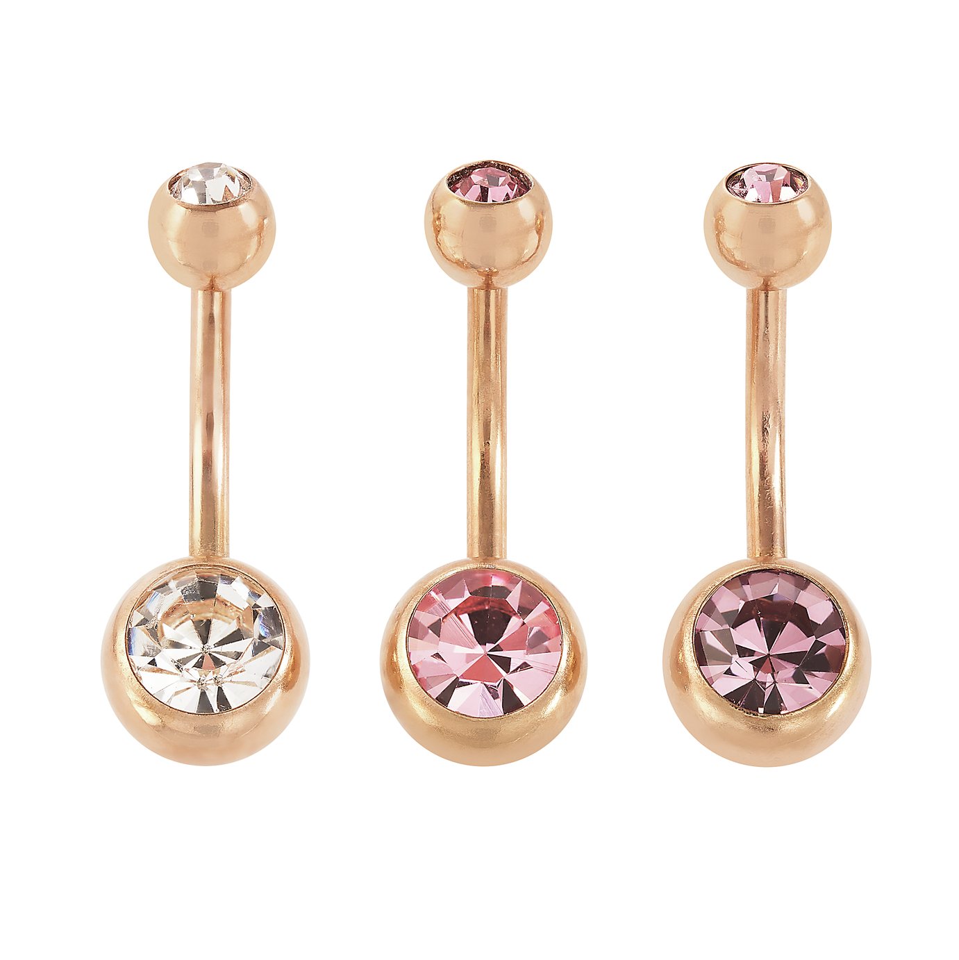 State of Mine 9ct Rose Gold Plated Set of 3 Belly Bars Review