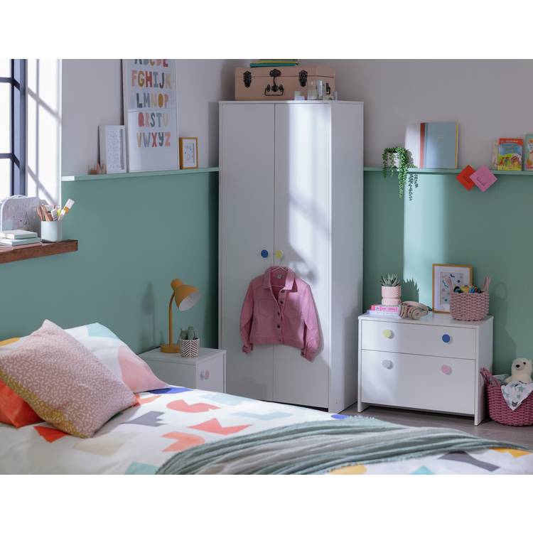 Habitat Kids Juno 3 Piece 2 Door Wardrobe Set - White 0