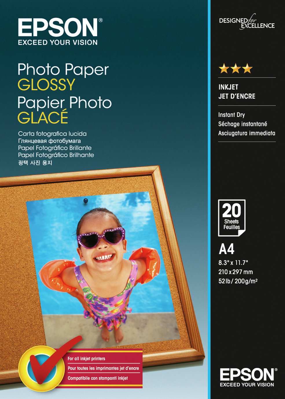 Epson A4 Gloss Photo Paper - 20 Sheets