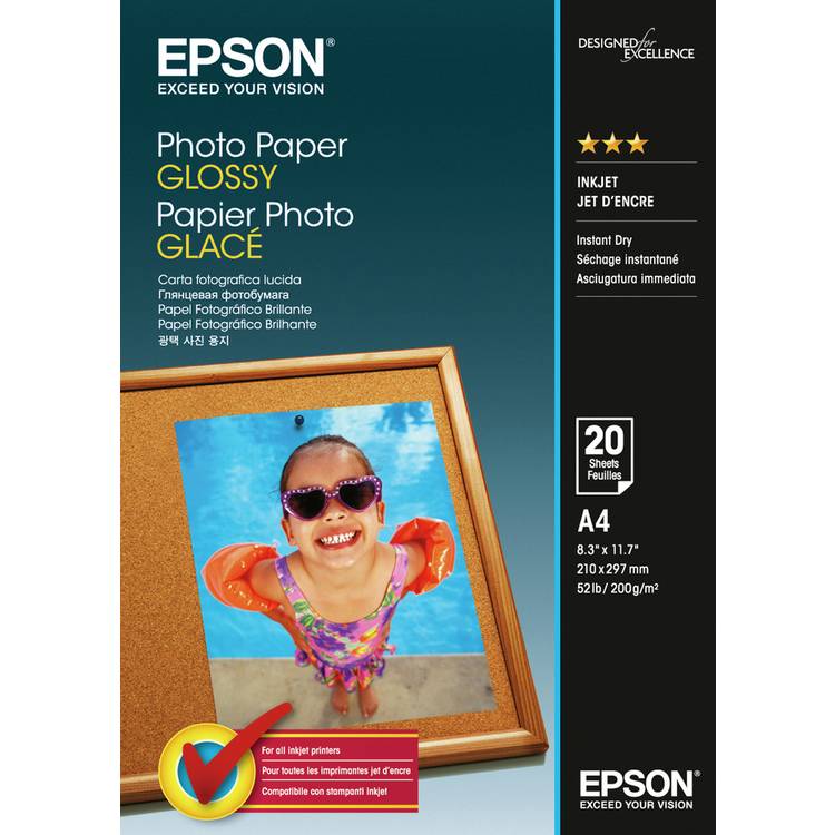 Epson A4 Gloss Photo Paper - 20 Sheets 0